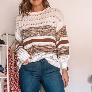 Open stitch sweater